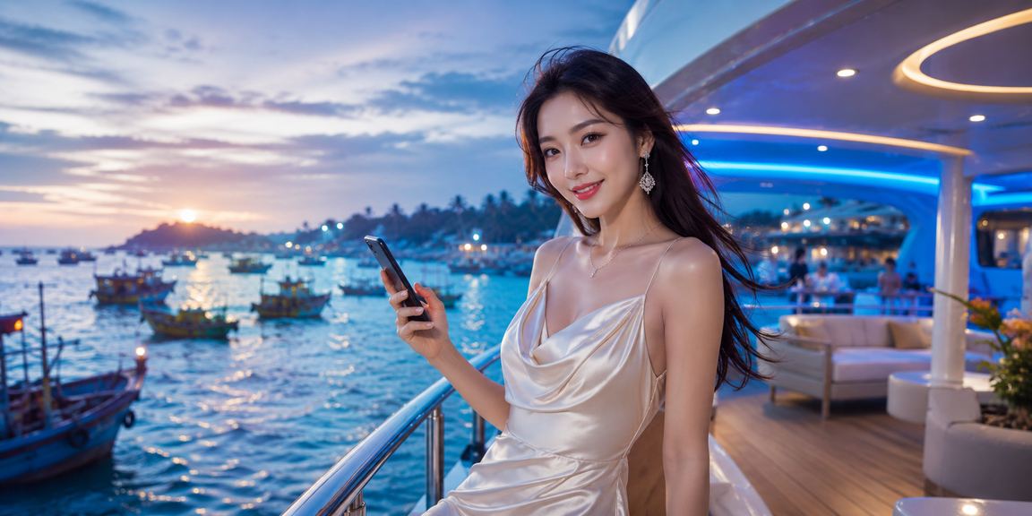 Cảnh biển Mũi Né với ánh sáng hoàng hôn